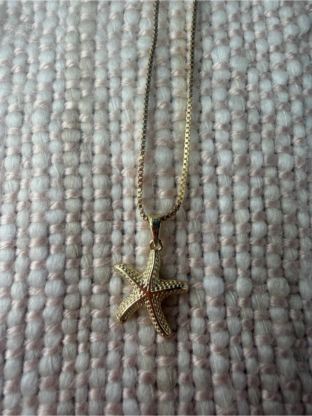 Starfish Pendant Necklace Gold Rhodium Necklace Hypoallergenic